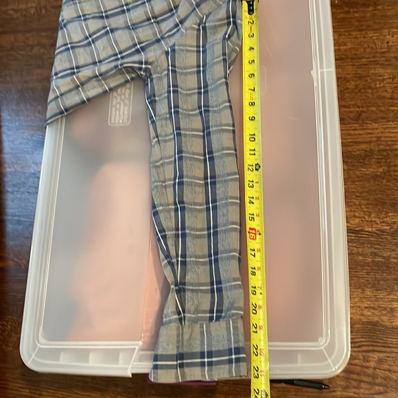 J Crew Mens button down blue plaid shirt size small slim - Picture 6 of 7